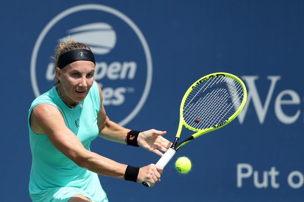 Svetlana Kuznetsova of Russia returns a shot to Ashleigh Barty of Australia during the womenu00e2u20acu2122s semi-finals at the Cincinnati Masters in Mason, Ohio August 17, 2019. u00e2u20acu201d AFP pic