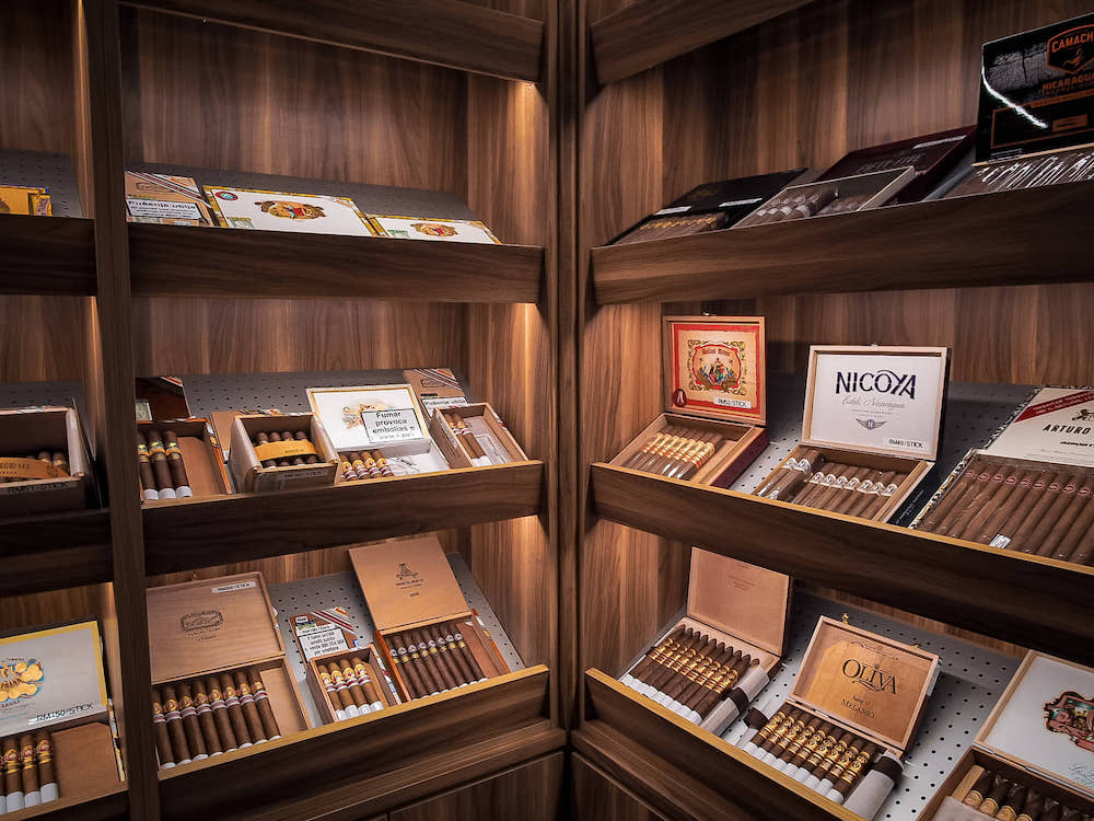 Cigar Bar walk-in humidor houses variety of premium Cuban and non-Cuban selections. u00e2u20acu201d Picture courtesy of Cigar Bar