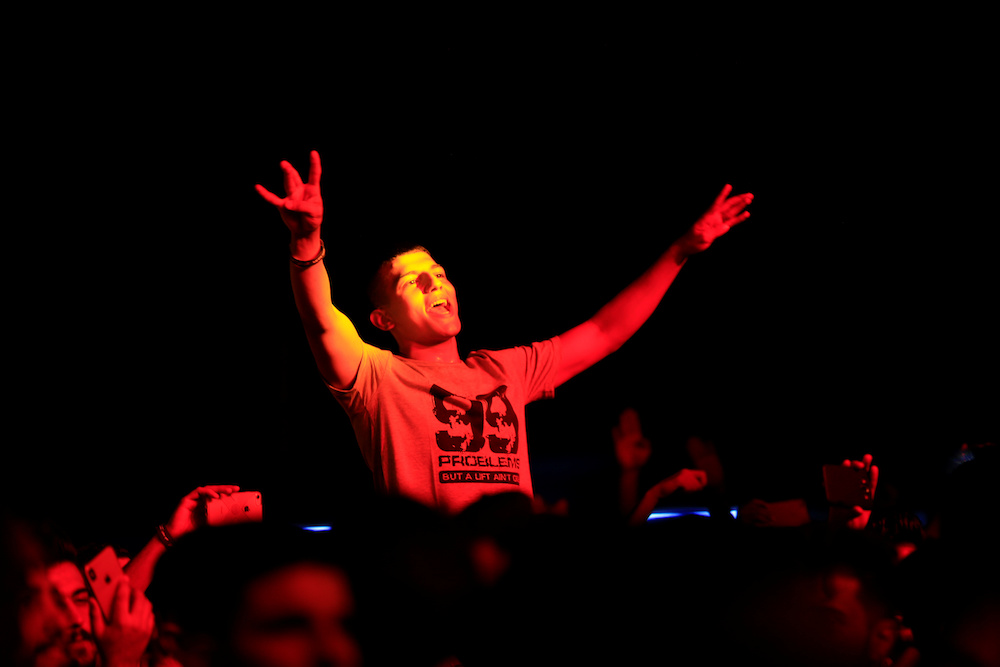 A young man dances as he attends an electronic music concert with western tunes at a closed hall in Shaab Stadium in Baghdad August 16, 2019. u00e2u20acu201d Reuters pic