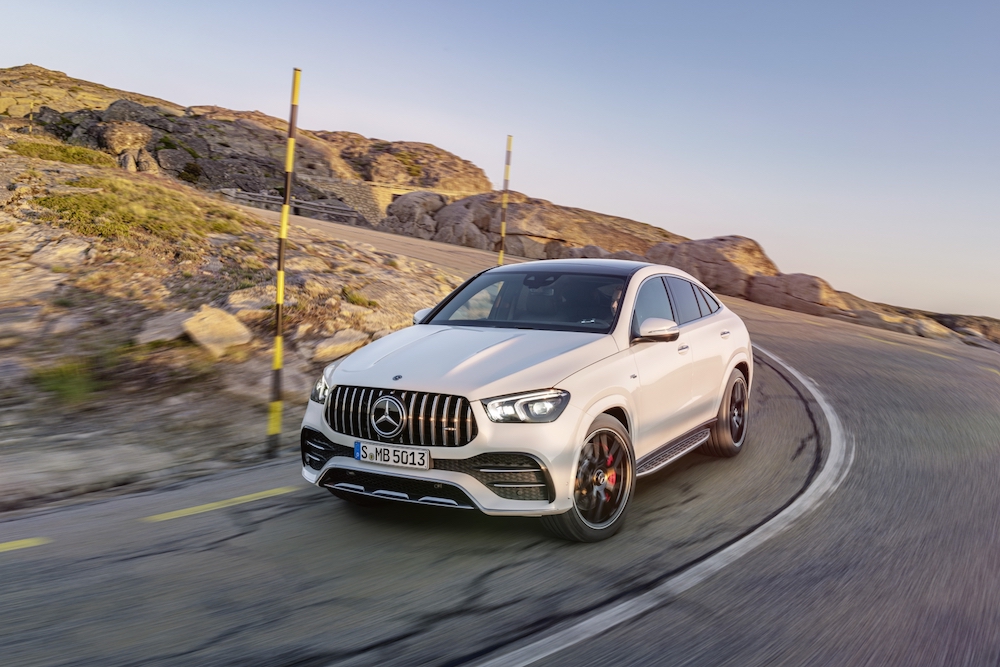 Mercedes-Benz will debut the Mercedes-AMG GLE 53 4MATIC+ Coupe at the 2019 Frankfurt Motor Show. u00e2u20acu201d Handout via AFP