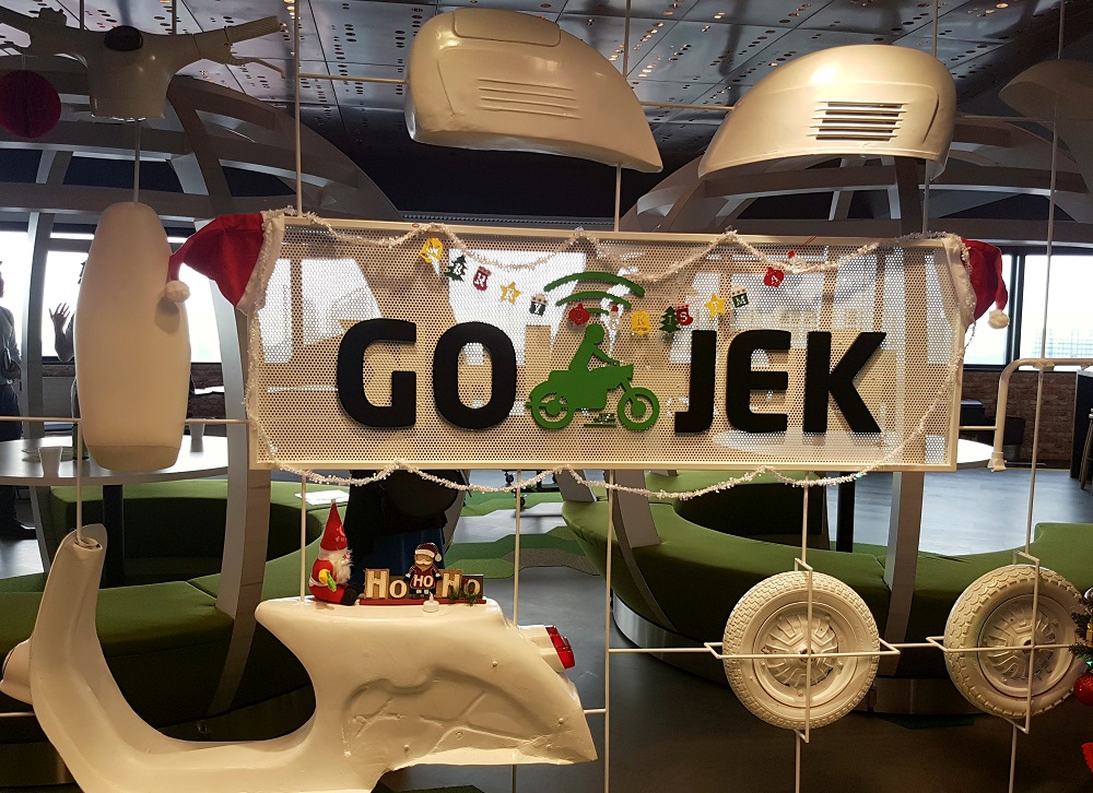 A Go-Jek logo is pictured in their office in Singapore November 29, 2018. u00e2u20acu201d Reuters pic