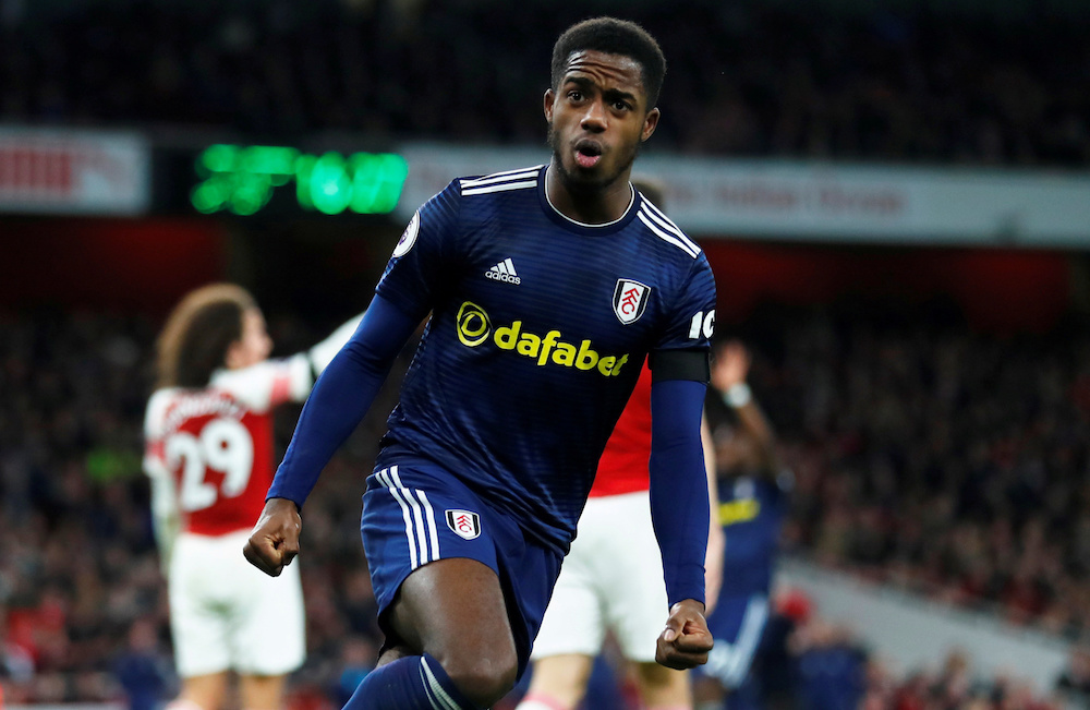 Fulhamu00e2u20acu2122s Ryan Sessegnon celebrates their first goal scored by Aboubakar Kamara during the Premier League match with Arsenal at Emirates Stadium in London January 1, 2019. u00e2u20acu201d Reuters pic