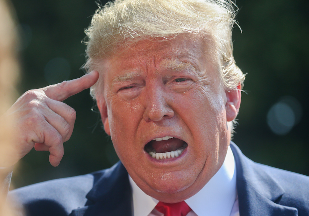 US President Donald Trump talks to reporters on the South Lawn of the White House in Washington August 9, 2019. u00e2u20acu201d Reuters pic