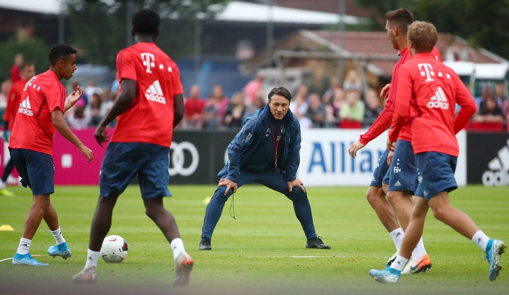Bayern Munich coach Niko Kovac watches his players during training at Tegernsee in Germany August 10, 2019. u00e2u20acu201d Reuters pic