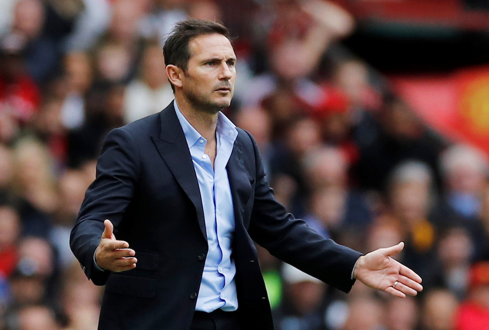 Chelsea manager Frank Lampard reacts during the English Premier League match with Manchester United at Old Trafford in Manchester August 11, 2019. u00e2u20acu201d Reuters pic
