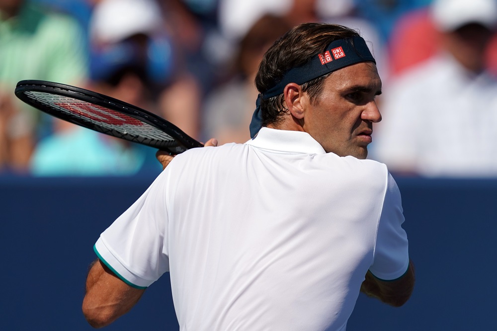 Roger Federer returns a shot against Andrey Rublev during the Western and Southern Open tennis tournament at Lindner Family Tennis Centre in Ohio August 15, 2019. u00e2u20acu201d Picture by Aaron Doster-USA TODAY Sports via Reuters