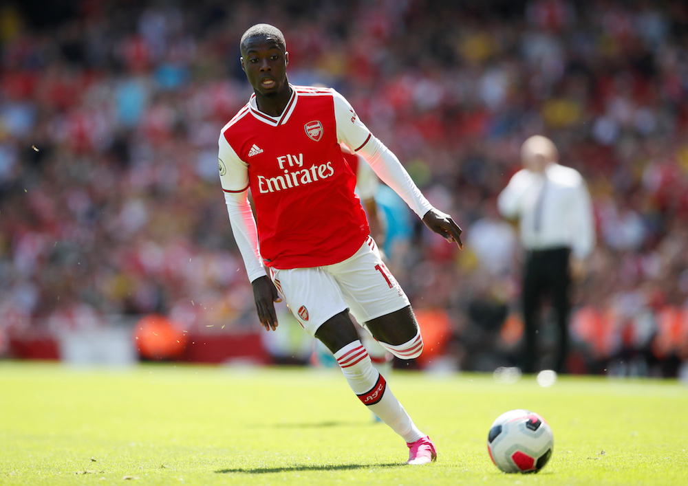 Arsenalu00e2u20acu2122s Nicolas Pepe in action during the Premier League match with Burnley at the Emirates Stadium in London August 17, 2019. u00e2u20acu201d Reuters pic