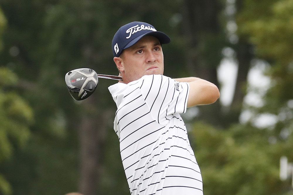 Justin Thomas hits his tee shot on the 15th hole during the third round of the BMW Championship at Medinah Country Club u00e2u20acu201d No. 3 in Medinah, Illinois August 17, 2019. u00e2u20acu201d Brian Spurlock-USA TODAY Sports pic via Reuters