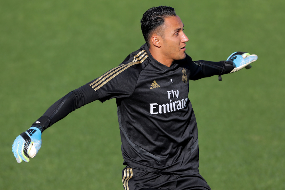 Real Madridu00e2u20acu2122s Keylor Navas attends training at Ciudad Real Madrid in Valdebebas, Madrid August 23, 2019. u00e2u20acu201d Reuters pic