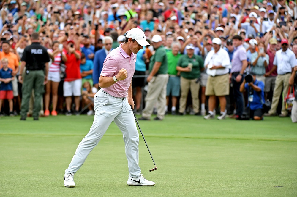 Rory McIlroy celebrates winning the Tour Championship golf tournament at East Lake Golf Club in Atlanta August 25, 2019. u00e2u20acu201d Picture by Adam Hagy-USA TODAY Sports via Reuters