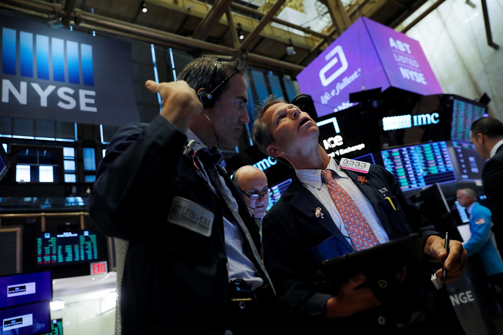 Traders work on the trading floor at the New York Stock Exchange at the opening of the market in New York August 26, 2019. u00e2u20acu201d Reuters pic