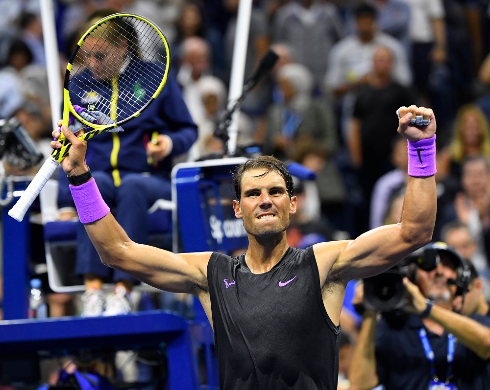 Rafael Nadal  after beating John Millman in the first round on day two of the 2019 US Open tennis tournament in New York August 27, 2019. u00e2u20acu201d Picture by Robert Deutsch-USA TODAY Sports via Reuters