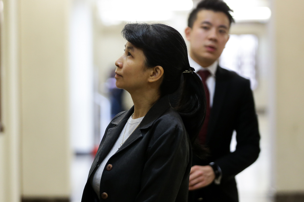 Former AmBank relationship manager Joanna Yu Ging Ping is seen at the Kuala Lumpur High Court August 1, 2019. u00e2u20acu2022 Picture by Ahmad Zamzahuri
