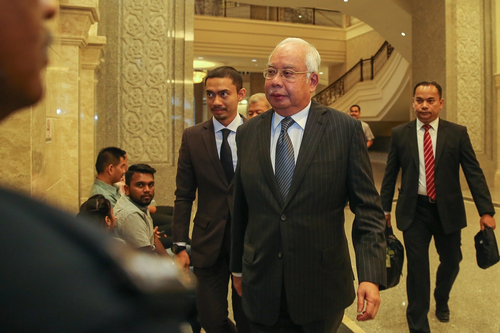 Former Prime Minister Datuk Seri Najib Razak arrives at Palace of Justice in Putrajaya August 5, 2019. u00e2u20acu201d Picture by Yusof Mat Isa