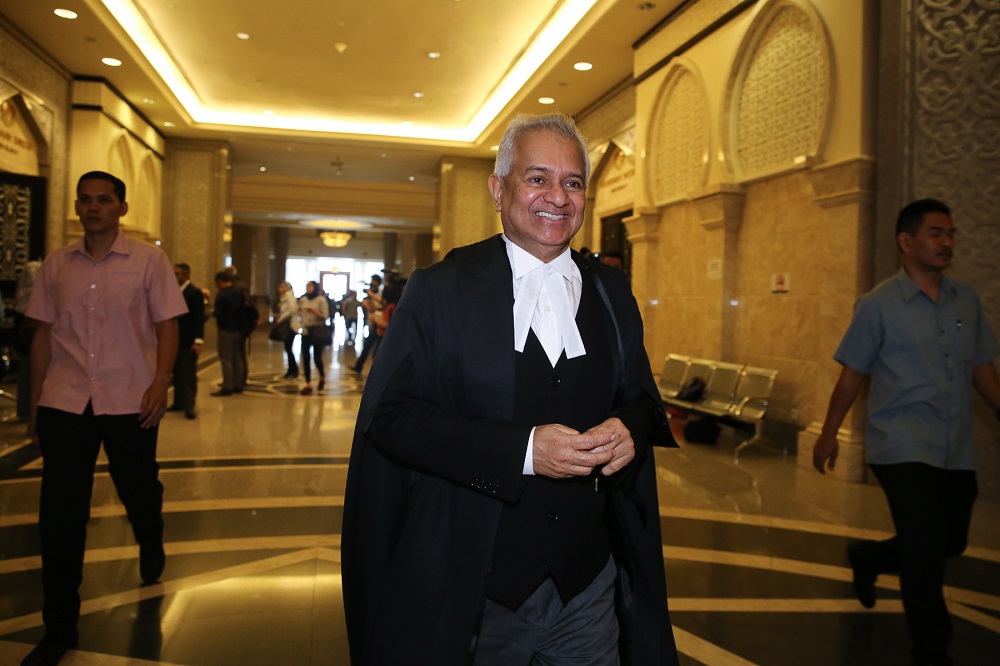 Attorney General Tommy Thomas is pictured at the Palace of Justice in Putrajaya August 5, 2019. 