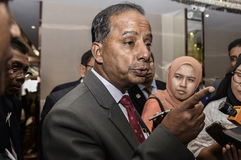 Human Resources Minister M. Kulasegaran speaks during the launch of the Industrial Harmony Index (IHI) in Shah Alam August 6, 2019. u00e2u20acu201d Picture by Miera Zulyana