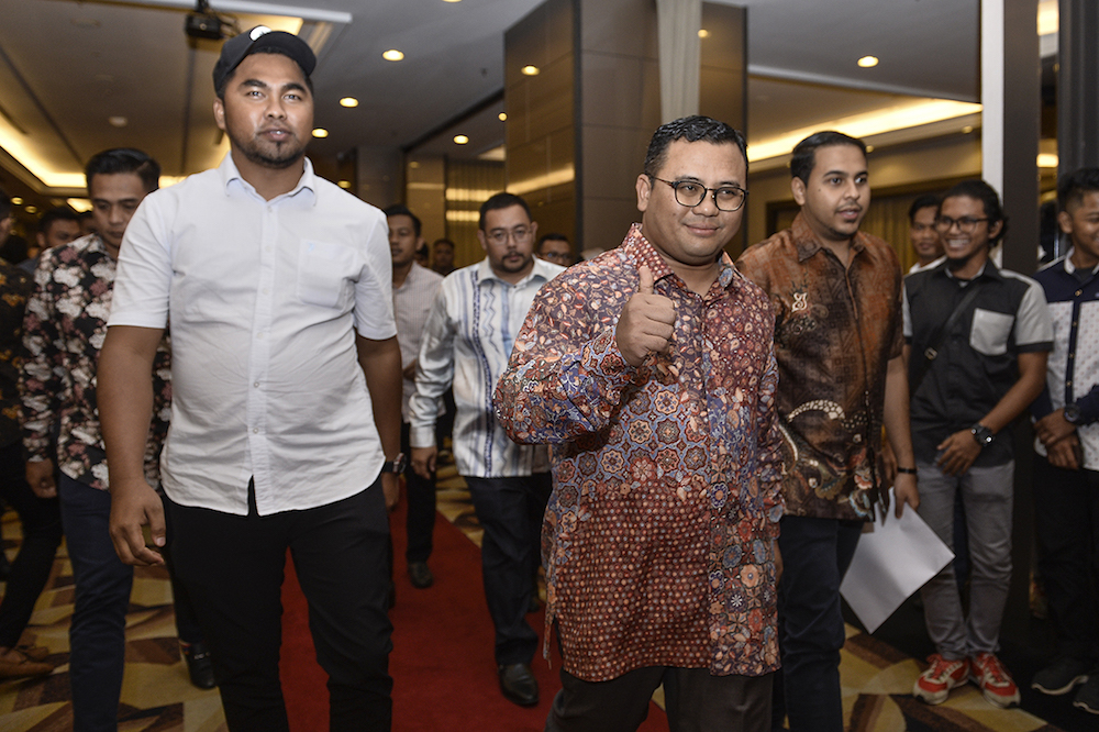 Selangor Mentri Besar Amirudin Shari attends an event in Shah Alam August 8, 2019. u00e2u20acu201d Picture by Miera Zulyana