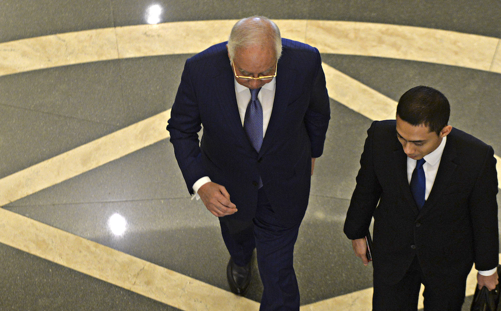Datuk Seri Najib Razak leaves the Palace of Justice in Putrajaya August 13, 2019. u00e2u20acu201d Picture by Shafwan Zaidon