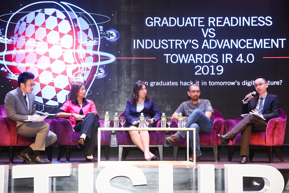 From left: Ooi, Salika, Tan, Amran and Wong exchange insights during the panel discussion.
