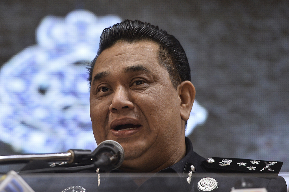 CID Director Datuk Huzir Mohamed speaks during a press conference at the Selangor Contingent Police Headquarters in Shah Alam August 15, 2019. u00e2u20acu201d Picture by Miera Zulyana
