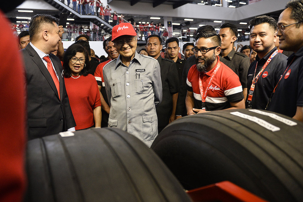 Prime Minister Tun Dr Mahathir Mohamad visits AirAsia RedQ in Sepang August 16, 2019. u00e2u20acu201d Picture by Miera Zulyana