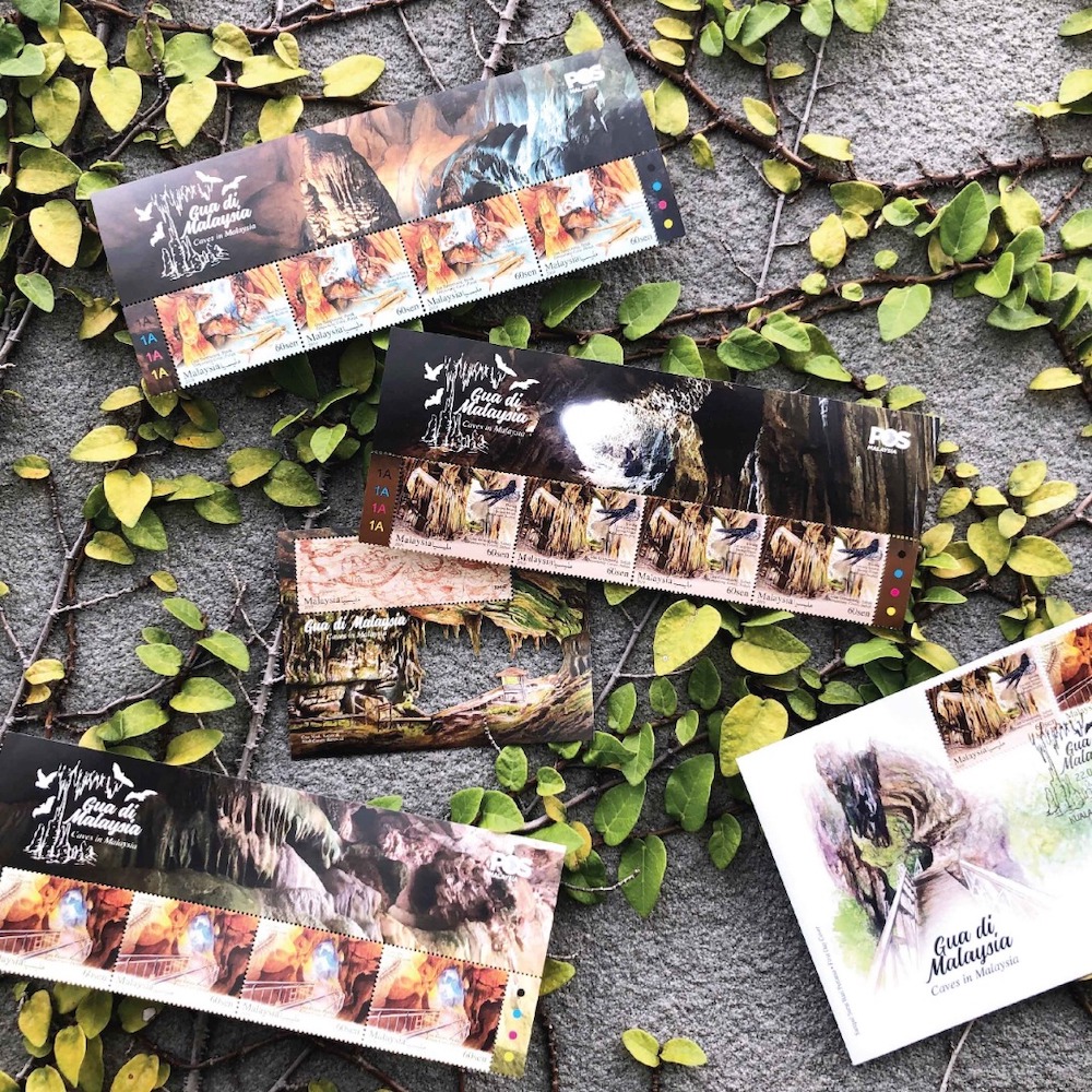 The first-ever cave-themed stamp series will be released tomorrow. u00e2u20acu201d Pictures courtesy of Pos Malaysia