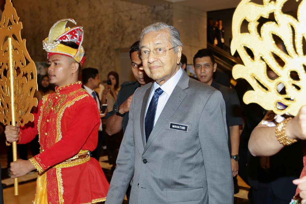 Prime Minister Tun Dr Mahathir Mohamad arrives for the launch of the World Tourism Conference 2019 in Kuala Lumpur August 26, 2019. u00e2u20acu201d Picture by Ahmad Zamzahuri