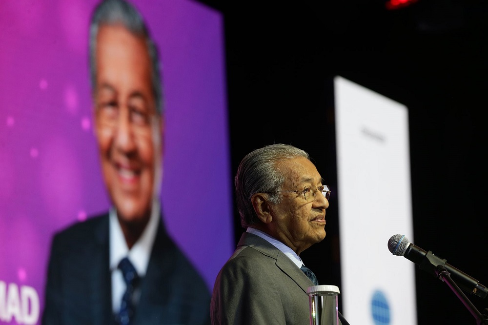 Prime Minister Tun Dr Mahathir Mohamad speaks during the World Tourism Conference 2019 in Kuala Lumpur August 26, 2019. u00e2u20acu201d Picture by Ahmad Zamzahuri