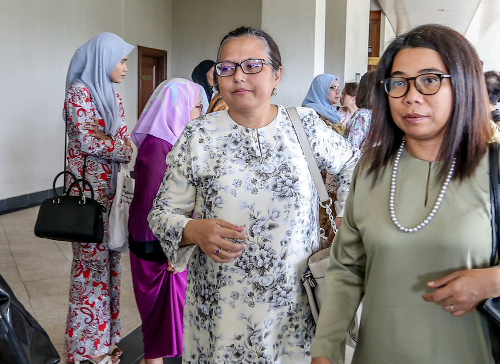 SIS executive director Rozana Isa is pictured at the Kuala Lumpur Courts Complex August 27, 2019. — Picture by Firdaus Latif