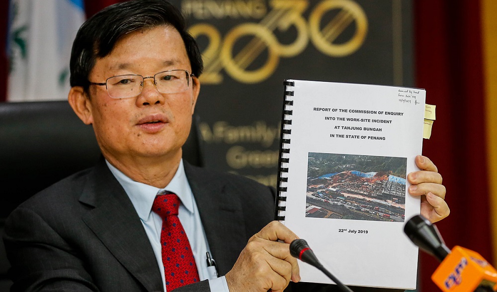 Penang Chief Minister Chow Kon Yeow at a press conference in George Town August 28, 2019. u00e2u20acu201d Picture by Sayuti Zainudin