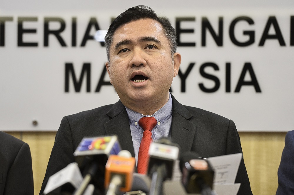 Transport Minister Anthony Loke speaks at a press conference in Putrajaya August 30, 2019. u00e2u20acu201d Picture by Miera Zulyana 