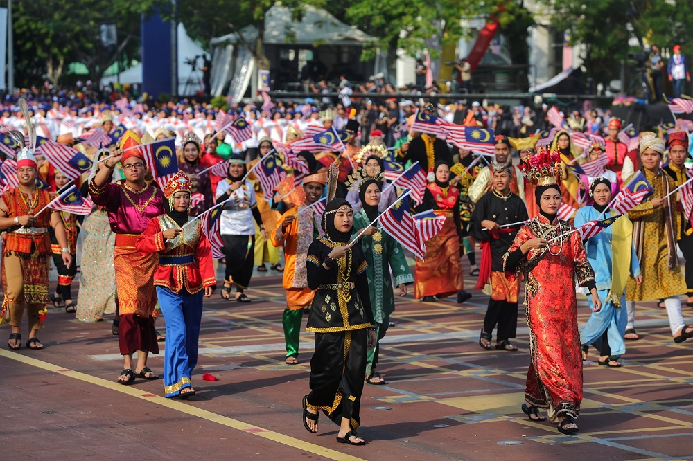 People take part in the National Day Parade at Putrajaya August 31,2019. u00e2u20acu201d Picture by Ahmad Zamzahuri
