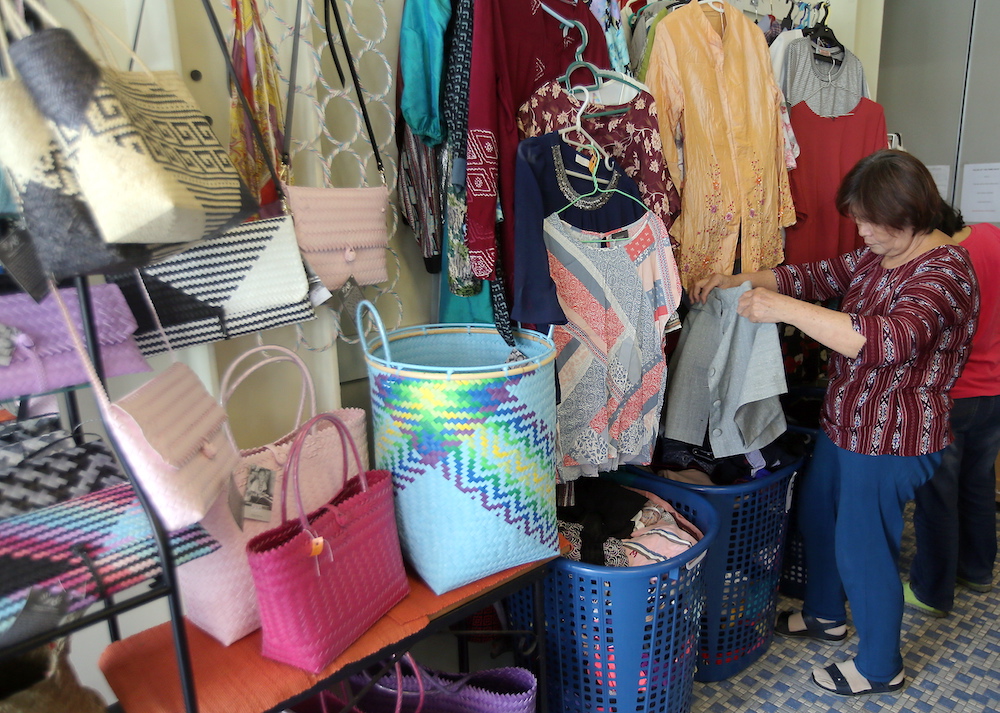 Some of the items for sale at the PWW shop on Market Street. — Picture by Farhan Najib 