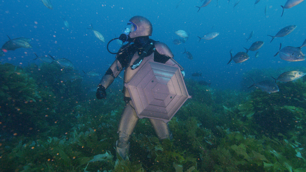 Mayne’s shark suit, which took over four months to construct. — Picture courtesy of Discovery Channel