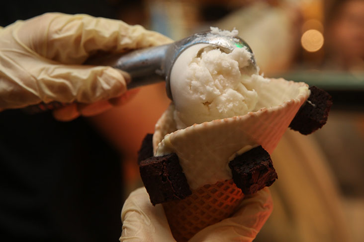 You will find that their ice cream has a denser texture with a rich, creamy taste.