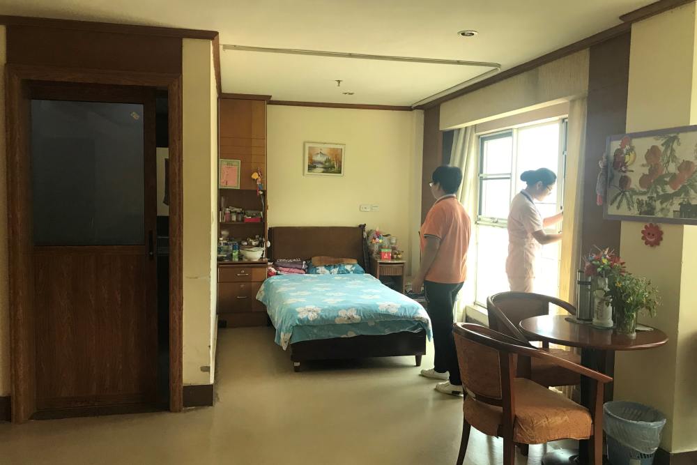 A view of a bedroom in Yee Hong Heights, a senior care home managed by a Hong Kong charitable organisation, in Shenzhen, Guangdong province, China July 16, 2019. Picture taken July 16, 2019. ― Reuters pic