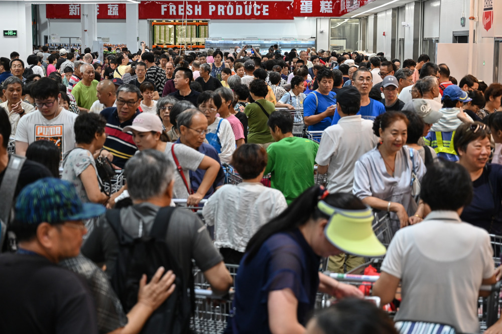 People visit the first Costco outlet in China, on the stores opening day in Shanghai August 27, 2019. u00e2u20acu201d AFP pic 