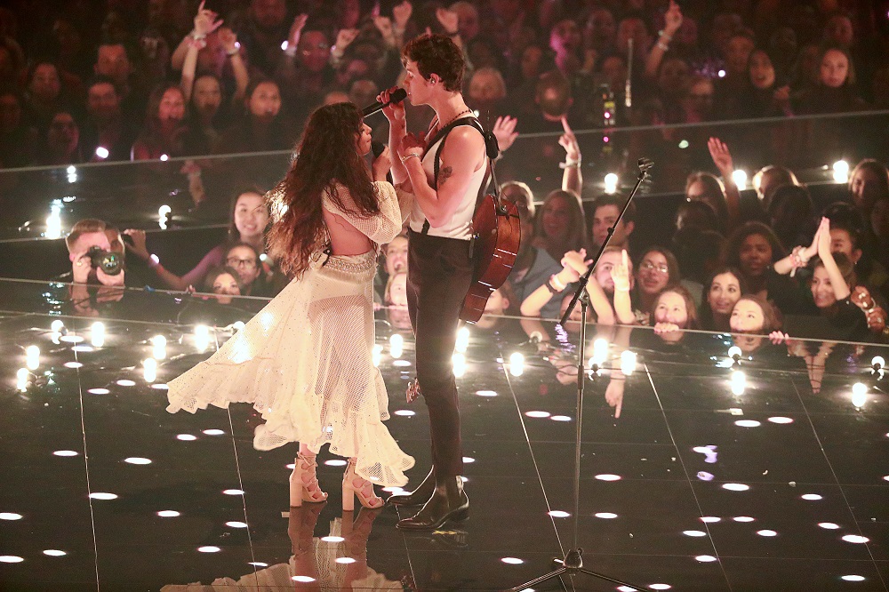 Camila Cabello and Shawn Mendes perform at the 2019 MTV Video Music Awards at the Prudential Centre in Newark, New Jersey August 26, 2019. — Reuters pic      