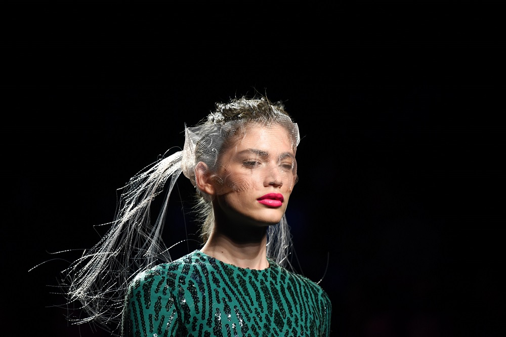 Brazilian model Valentina Sampaio presents a creation from Spanish designer Miguel Marinerou00e2u20acu2122s Spring/Summer 2020 collection during the Mercedes Benz Fashion Week in Madrid July 10, 2019. u00e2u20acu201d AFP pic       