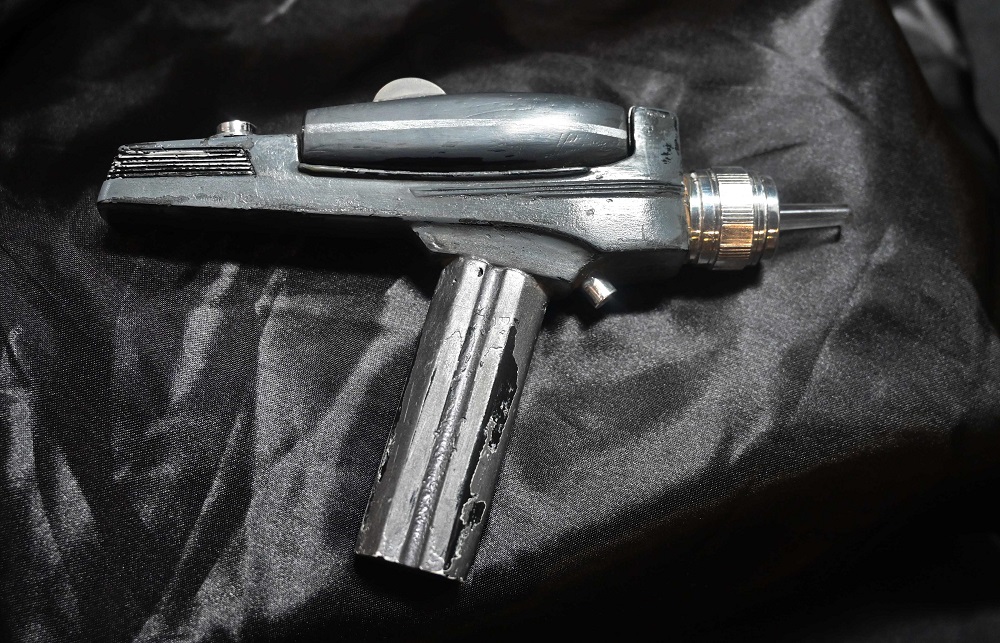 A Phaser used by actress Nichelle Nichols who played the role of Uhura in the ‘Star Trek’ series which began in 1966 on display at the Profiles in History auction house on August 28, 2019 in Calabasas, California. — AFP pic