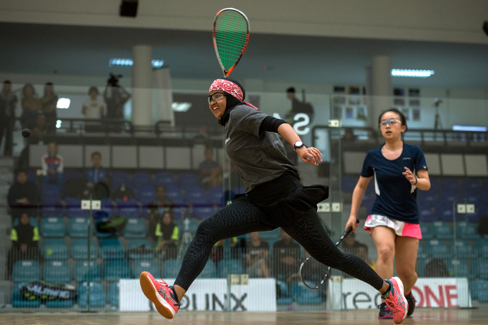 Aifa Azman booked her berth in the last eight after whitewashing Hong Kongu00e2u20acu2122s Kirstie Wong Po Yui with 11-2, 11-3, 11-2 in Bukit Jalil August 1, 2019. u00e2u20acu201d Bernama pic