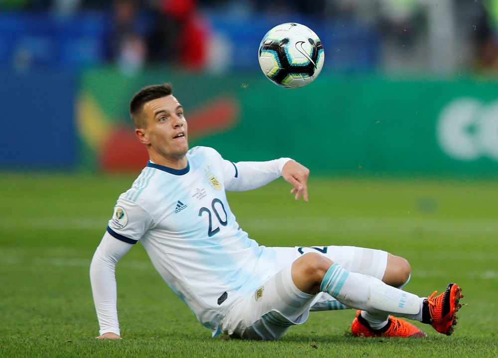  Argentina's Giovani Lo Celso in action against Chile during the Copa America third place play-off in Sao Paulo July 6, 2019. u00e2u20acu201d Reuters picnn