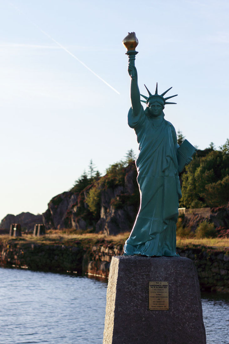 The Statue of Liberty in New York is clad in copper mined in Visnes, where a replica of the statue stands