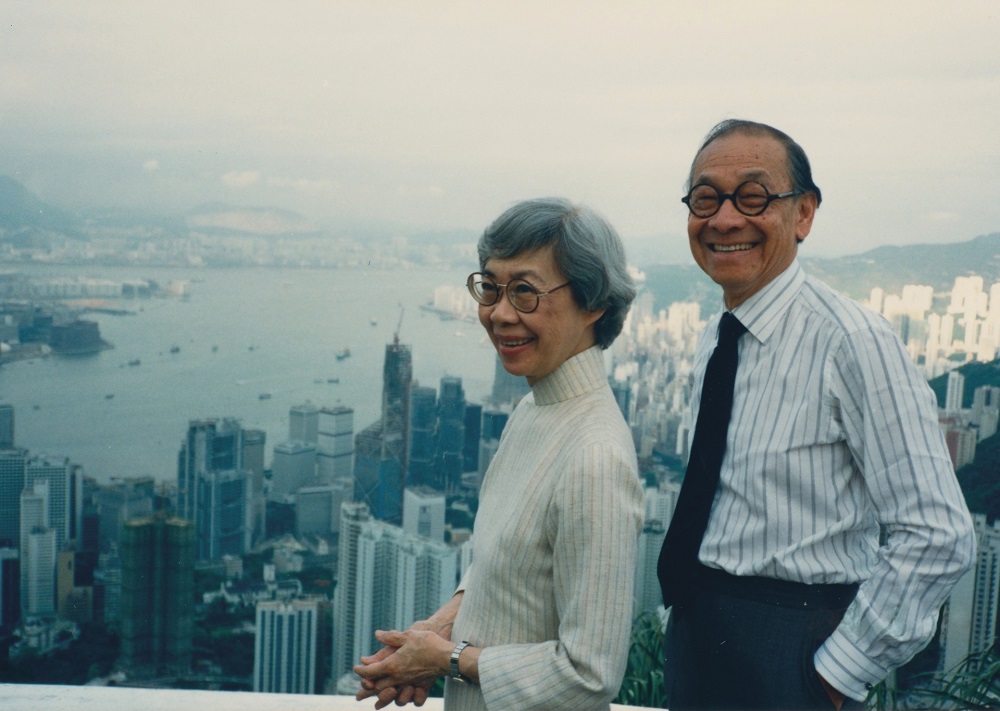Eileen and I.M. Pei in Hong Kong in 1988. u00e2u20acu201d Picture courtesy of Christieu00e2u20acu2122s and Eileen and I.M. Pei Family Archive