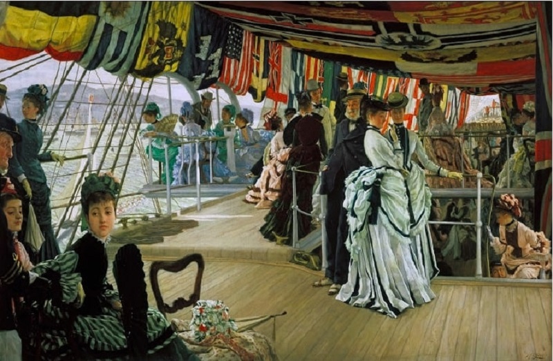 James Tissot, u00e2u20acu02dcThe Ball on Shipboardu00e2u20acu2122 (ca. 1874). u00e2u20acu201d Picture courtesy of the Fine Arts Museums of San Francisco