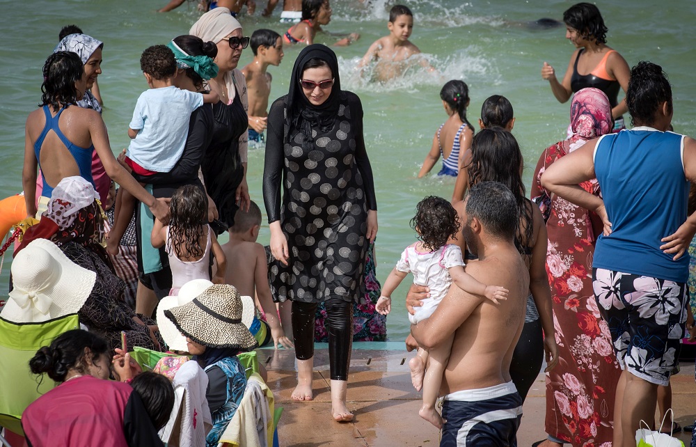 Moroccans cool off at the new public swimming pool in the capital Rabat August 7, 2019. u00e2u20acu201d AFP pic           