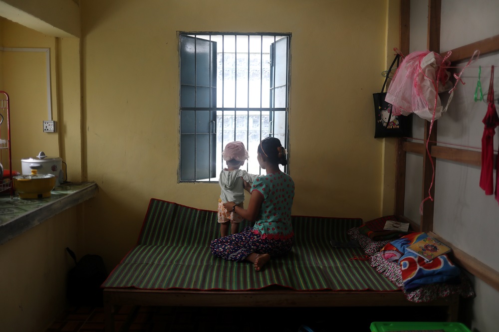 Nu Nu Aye, 22, with her child at an office of an NGO for abused women in Dawei, Myanmar, May 14, 2019. u00e2u20acu201d Reuters pic