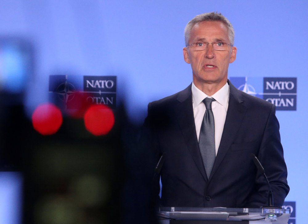 Nato Secretary-General Jens Stoltenberg gives a news conference on the day the United States is set to pull out of the Intermediate-range Nuclear Force Treaty (INF), in Brussels, Belgium, August 2, 2019. u00e2u20acu201d Reuters pic 