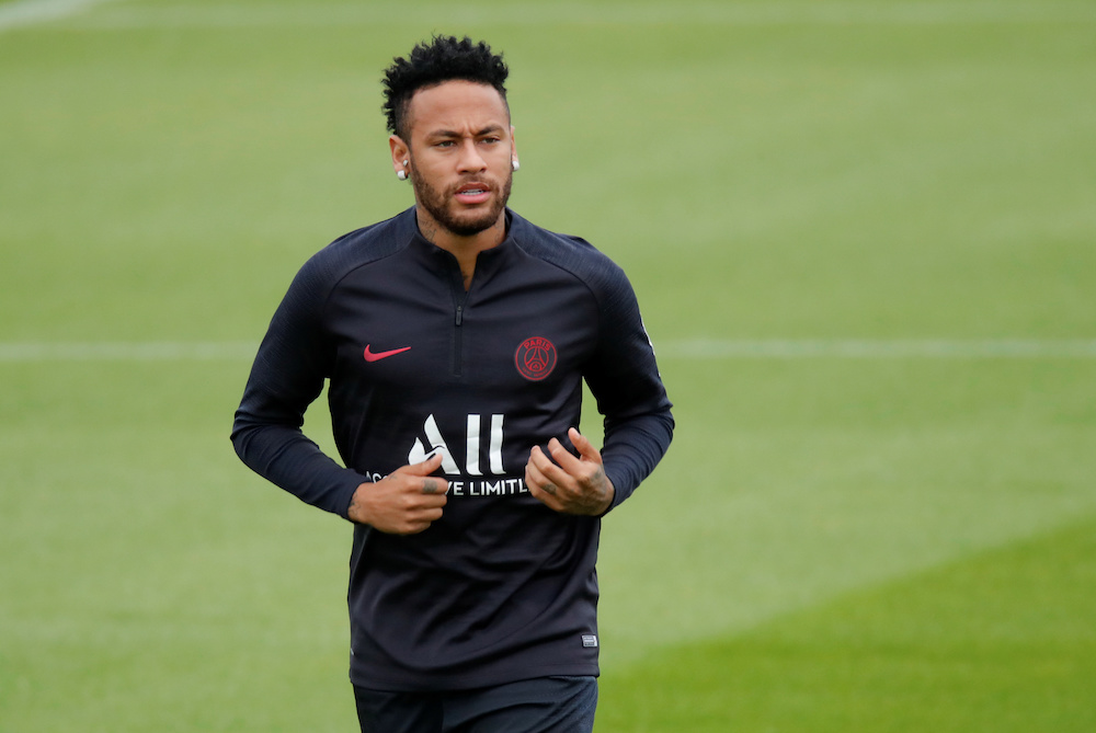 Paris St Germainu00e2u20acu2122s Neymar during training at the Ooredoo Training Centre in Saint-Germaine-En-Laye in France, August 17, 2019. u00e2u20acu201d Reuters pic
