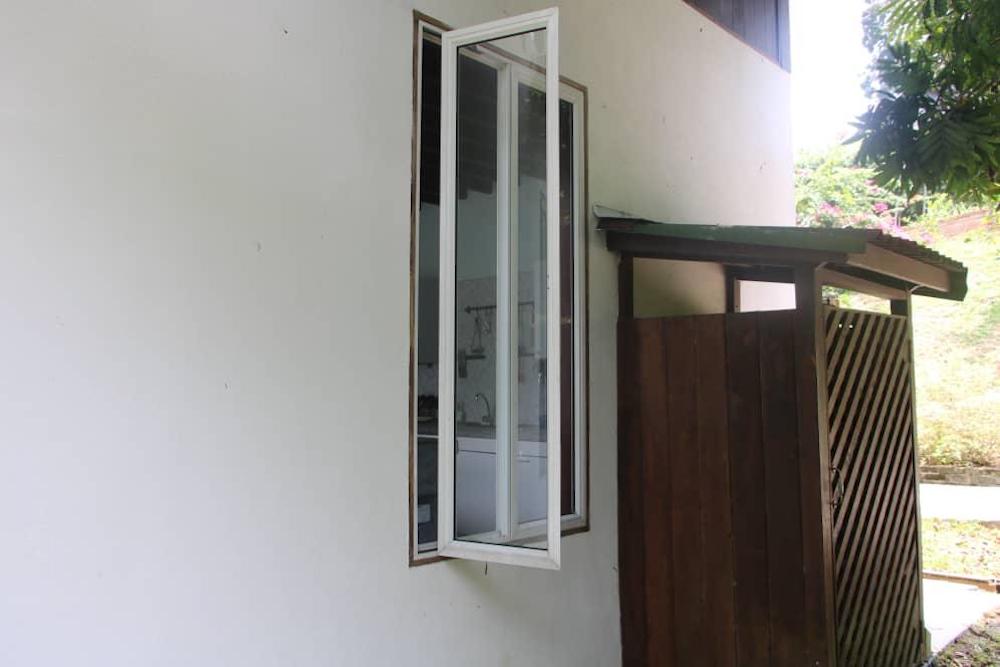 The aluminium window at The Dusun resort, from which Nora Anne Quoirin is said to have exited. — Picture courtesy of police source